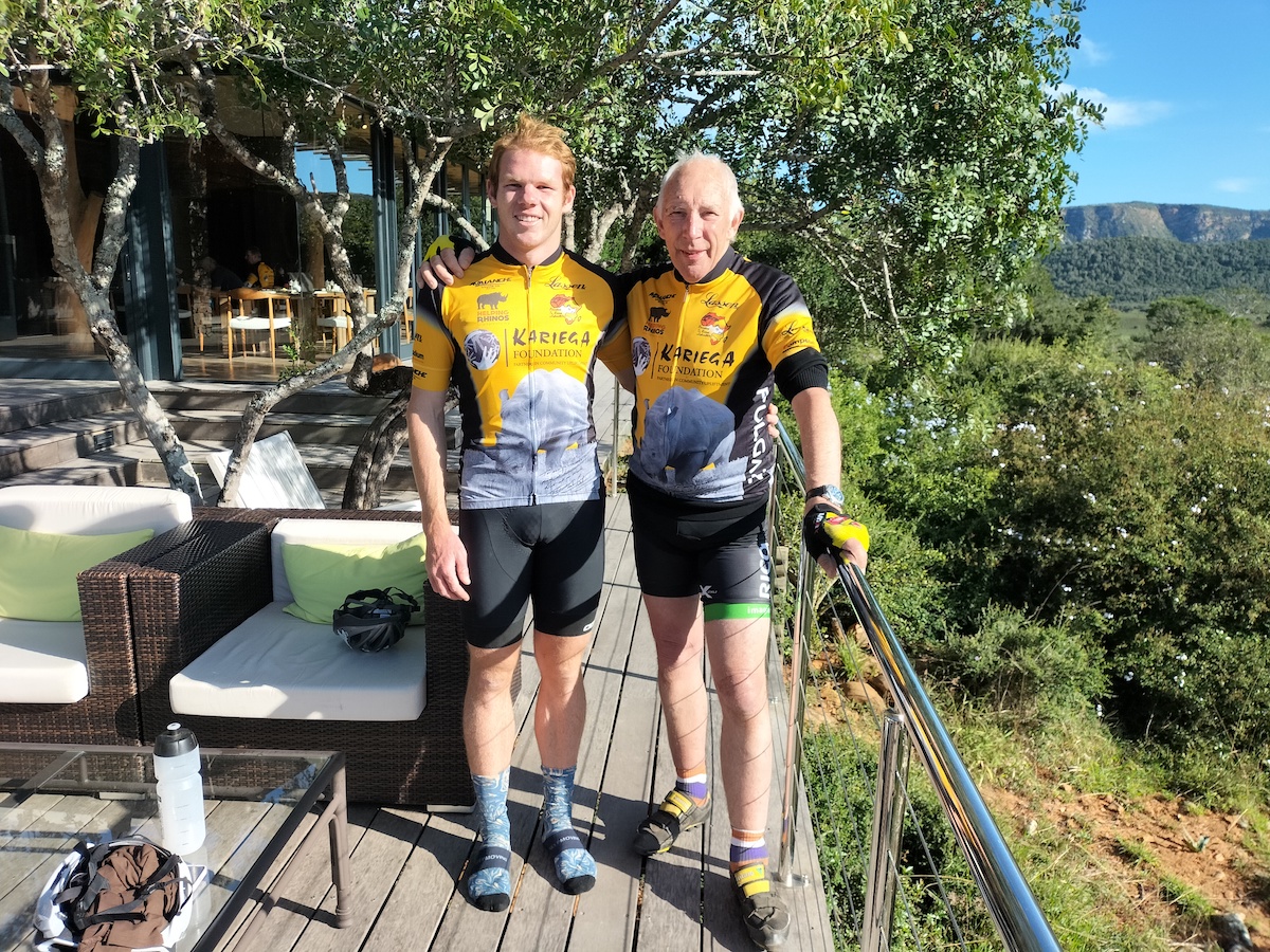 Phil Ligget and Nic Mortley at Settlers Drift Lodge